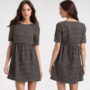 Anthropologie | S | MINI Dress | Black, White PolkaDots | Pockets!